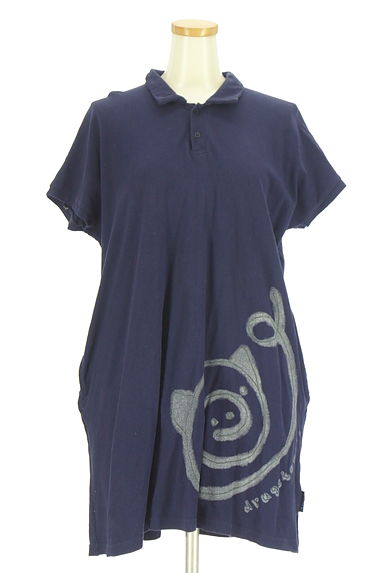 drug store's（ドラッグストアーズ）の古着「ぶたプリントドルマンポロシャツワンピース（ワンピース・チュニック）」大画像１へ