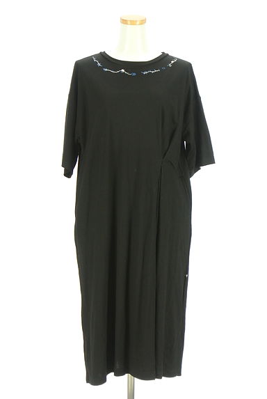 drug store's（ドラッグストアーズ）の古着「刺繍入りアシメミモレワンピース（ワンピース・チュニック）」大画像１へ