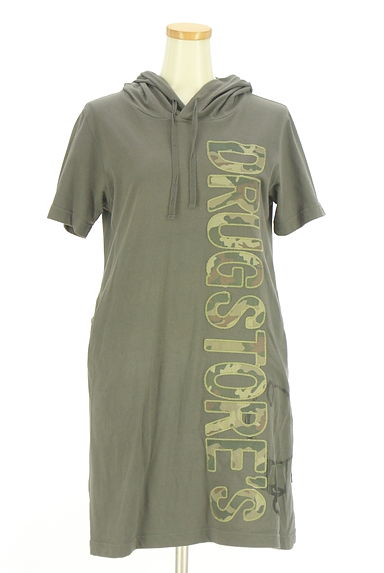 drug store's（ドラッグストアーズ）の古着「迷彩ロゴフーディチュニック（ワンピース・チュニック）」大画像１へ