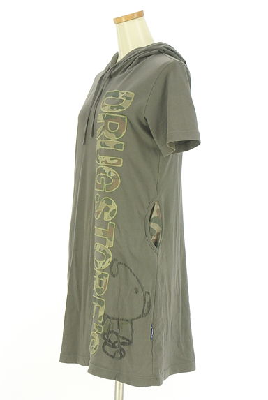 drug store's（ドラッグストアーズ）の古着「迷彩ロゴフーディチュニック（ワンピース・チュニック）」大画像３へ