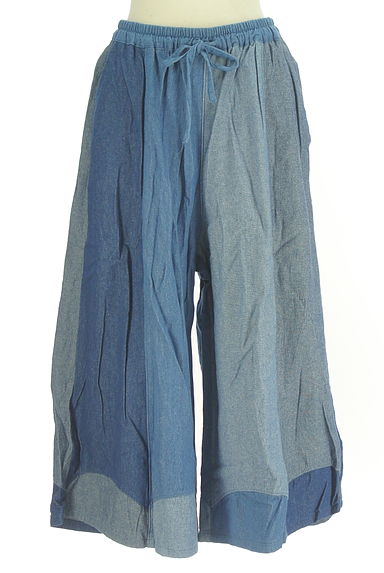 drug store's（ドラッグストアーズ）の古着「切替シャンブレーデニムワイドパンツ（パンツ）」大画像１へ