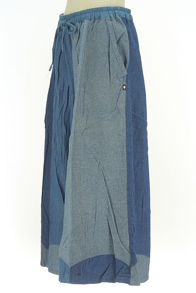 drug store's（ドラッグストアーズ）の古着「切替シャンブレーデニムワイドパンツ（パンツ）」大画像３へ