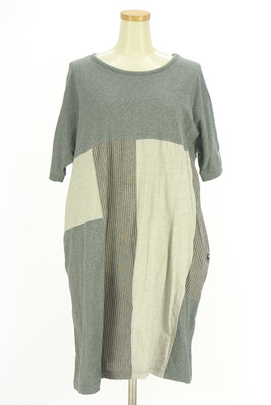 drug store's（ドラッグストアーズ）の古着「膝丈アシメ切替ワンピース（ワンピース・チュニック）」大画像１へ