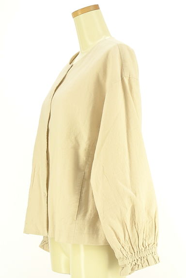 Samansa Mos2（サマンサモスモス）の古着「ノーカラーリネンジャケット（ジャケット）」大画像３へ