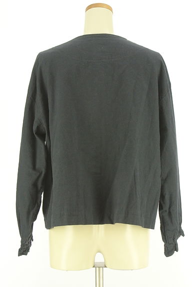 Samansa Mos2（サマンサモスモス）の古着「ボリューム袖綿麻ノーカラージャケット（ジャケット）」大画像２へ