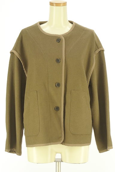 Samansa Mos2（サマンサモスモス）の古着「パイピング起毛オーバーサイズショートコート（コート）」大画像１へ