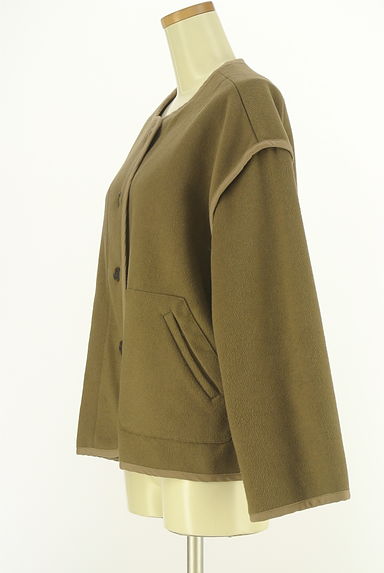 Samansa Mos2（サマンサモスモス）の古着「パイピング起毛オーバーサイズショートコート（コート）」大画像３へ