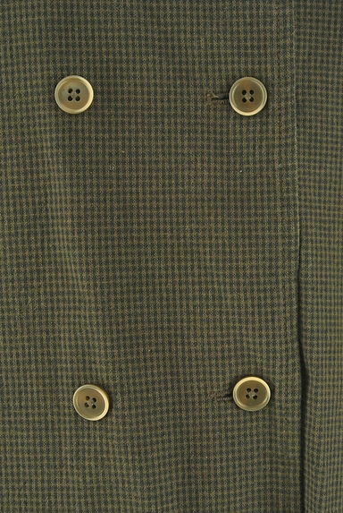 Samansa Mos2（サマンサモスモス）の古着「ギンガムチェック柄ノーカラーロングコート（コート）」大画像４へ