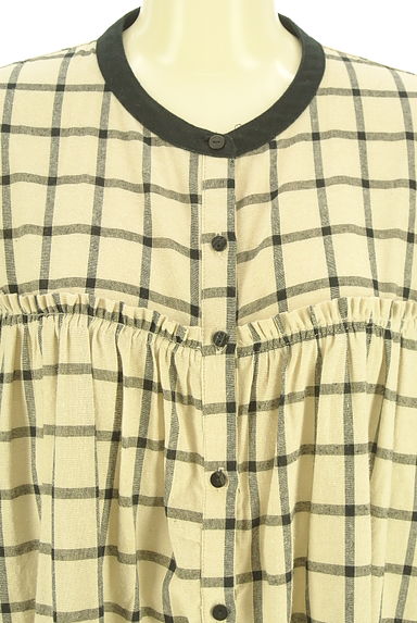 Samansa Mos2（サマンサモスモス）の古着「チェック柄ロングシャツワンピース（ワンピース・チュニック）」大画像４へ