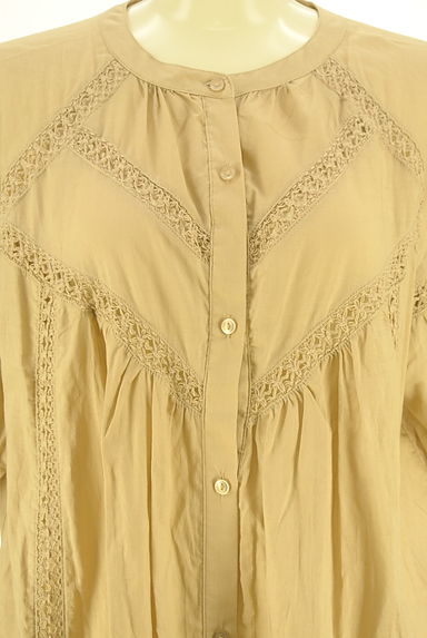 Samansa Mos2（サマンサモスモス）の古着「バルーンスリーブロングシャツワンピース（ワンピース・チュニック）」大画像４へ