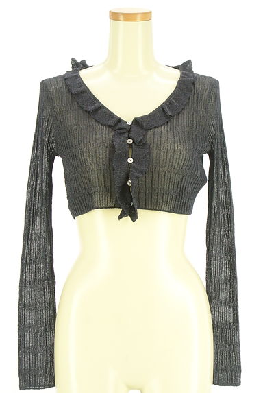 Snidel（スナイデル）の古着「ラメMIXシアーニットカーディガン（カーディガン・ボレロ）」大画像１へ