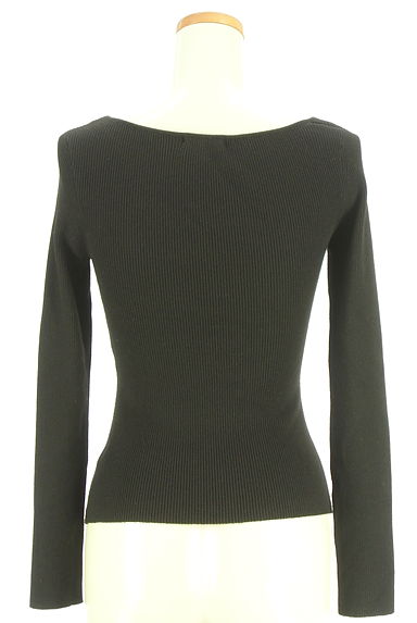 FRAY I.D（フレイアイディー）の古着「アシンメトリードレープリブニットトップス（ニット）」大画像２へ