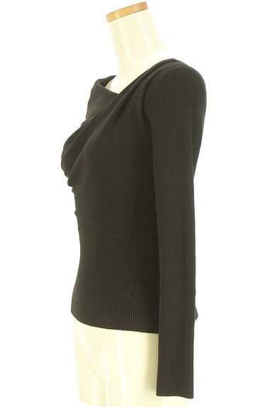 FRAY I.D（フレイアイディー）の古着「アシンメトリードレープリブニットトップス（ニット）」大画像３へ