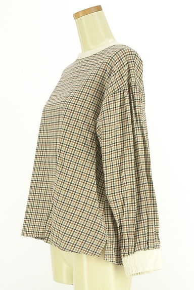 studio CLIP（スタディオクリップ）の古着「前後着チェック柄起毛トップス（カットソー・プルオーバー）」大画像３へ