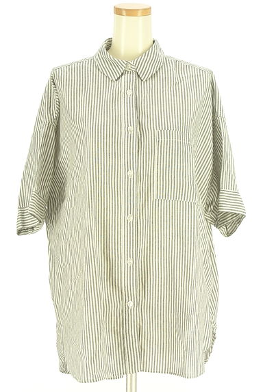 studio CLIP（スタディオクリップ）の古着「半そでストライプ柄シャツ（カジュアルシャツ）」大画像１へ