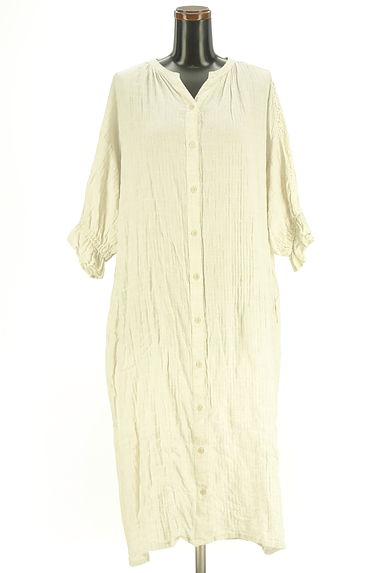 studio CLIP（スタディオクリップ）の古着「ドルマン7分袖ロングシャツワンピース（ワンピース・チュニック）」大画像１へ