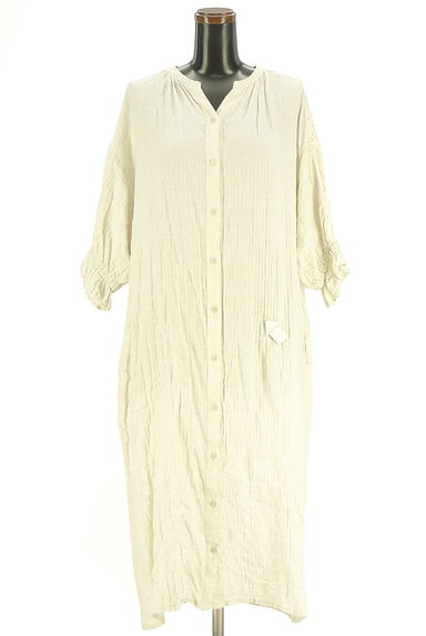 studio CLIP（スタディオクリップ）の古着「ドルマン7分袖ロングシャツワンピース（ワンピース・チュニック）」大画像４へ