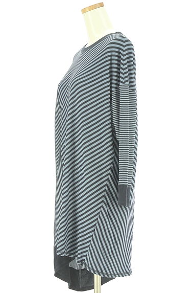 HIROKO BIS（ヒロコビス）の古着「イレギュラーヘムボーダー柄カットソー（カットソー・プルオーバー）」大画像３へ