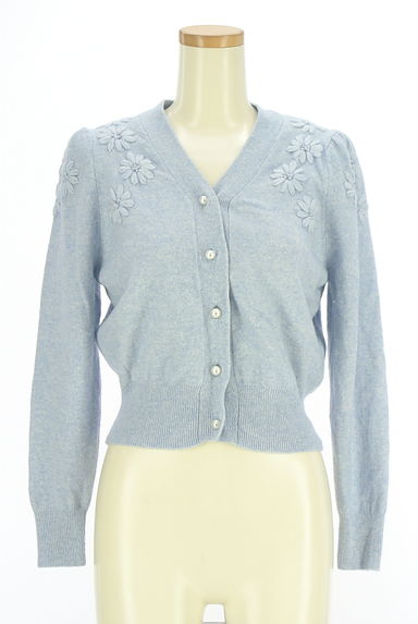 La boutique BonBon（ラブティックボンボン）の古着「花刺繍入りニットカーディガン（カーディガン・ボレロ）」大画像１へ