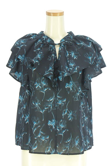 Stola.（ストラ）の古着「肩フリル花柄ブラウス（カットソー・プルオーバー）」大画像１へ