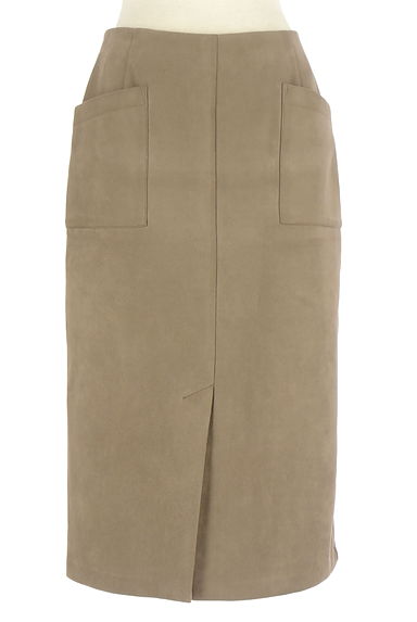 Stola.（ストラ）の古着「ミモレ丈スウェード調タイトスカート（スカート）」大画像１へ