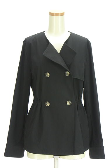 LAUTREAMONT（ロートレアモン）の古着「ドロストペプラムノーカラートレンチコート（コート）」大画像１へ