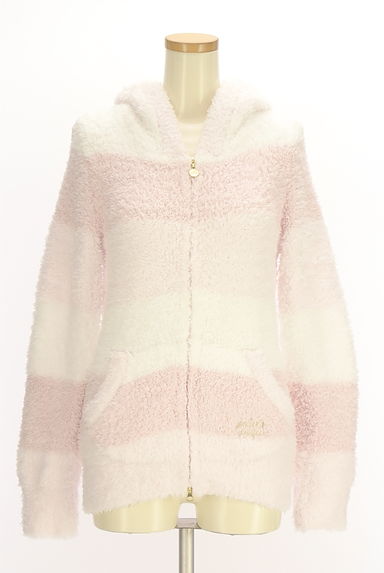 gelato pique（ジェラートピケ）の古着「ふわモコボーダージップパーカー（スウェット・パーカー）」大画像１へ