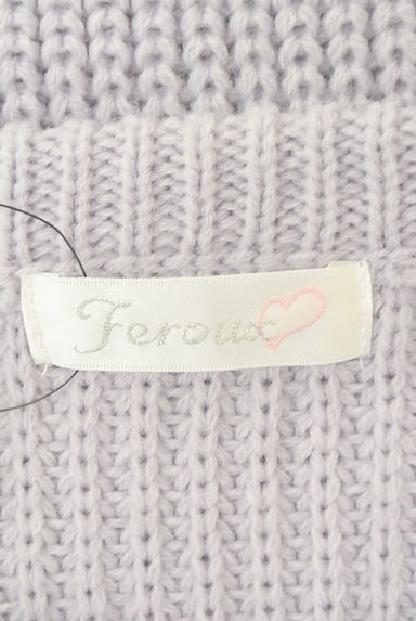 Feroux（フェルゥ）の古着「リボン付きケーブル編みニットトップス（ニット）」大画像６へ