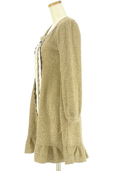 axes femme（アクシーズファム）の古着「フロントシフォン切替ニットワンピース（ワンピース・チュニック）」大画像３へ