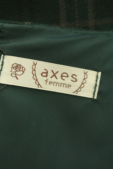 axes femme（アクシーズファム）の古着「ウエストリボンチェック膝丈ワンピース（ワンピース・チュニック）」大画像６へ