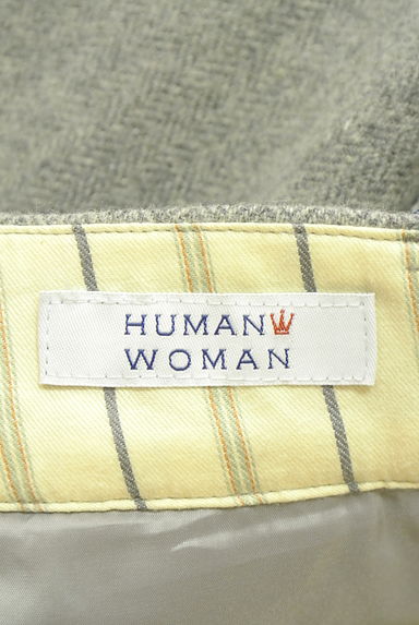 HUMAN WOMAN（ヒューマンウーマン）の古着「ヘリンボーン柄アンクル丈ウールワイドパンツ（パンツ）」大画像６へ