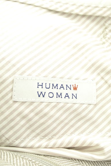 HUMAN WOMAN（ヒューマンウーマン）の古着「ヘリンボーン柄リネンワイドパンツ（パンツ）」大画像６へ