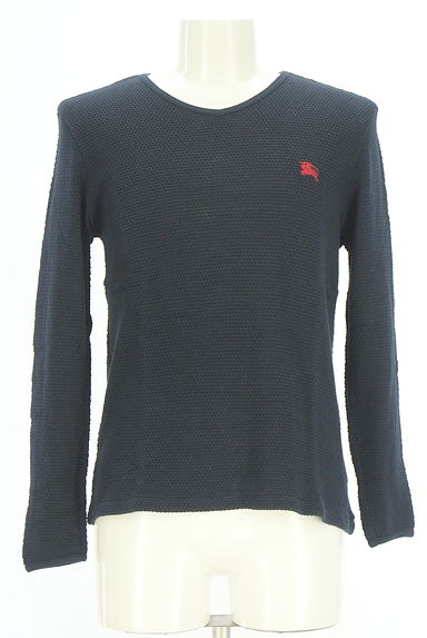 BURBERRY BLACK LABEL（バーバリーブラックレーベル）の古着「Vネックワッフルカットソー（ニット）」大画像１へ