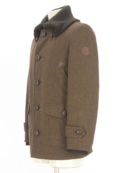 BURBERRY BLACK LABEL（バーバリーブラックレーベル）の古着「中綿入りヘリンボーンウールコート（コート）」大画像３へ