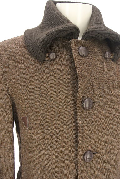 BURBERRY BLACK LABEL（バーバリーブラックレーベル）の古着「中綿入りヘリンボーンウールコート（コート）」大画像４へ