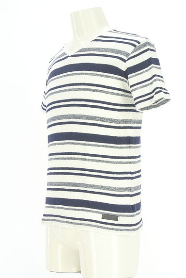 BLACK LABEL CRESTBRIDGE（ブラックレーベル・クレストブリッジ）の古着「マルチボーダーパイルTシャツ（Ｔシャツ）」大画像３へ