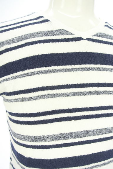 BLACK LABEL CRESTBRIDGE（ブラックレーベル・クレストブリッジ）の古着「マルチボーダーパイルTシャツ（Ｔシャツ）」大画像４へ
