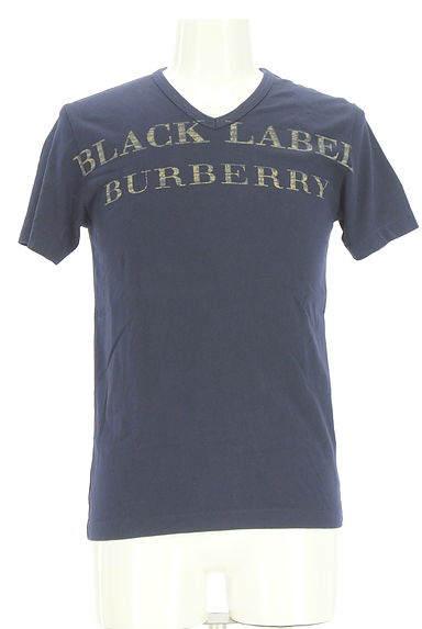BURBERRY BLACK LABEL（バーバリーブラックレーベル）の古着「VネックロゴTシャツ（Ｔシャツ）」大画像１へ