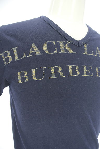 BURBERRY BLACK LABEL（バーバリーブラックレーベル）の古着「VネックロゴTシャツ（Ｔシャツ）」大画像４へ