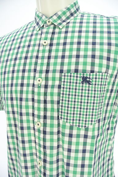 BURBERRY BLACK LABEL（バーバリーブラックレーベル）の古着「半そでチェック柄シャツ（カジュアルシャツ）」大画像４へ