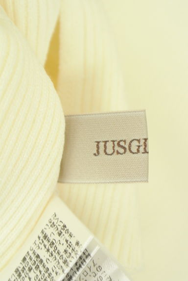 JUSGLITTY（ジャスグリッティー）の古着「バイカラーボートネックリブニット（ニット）」大画像６へ