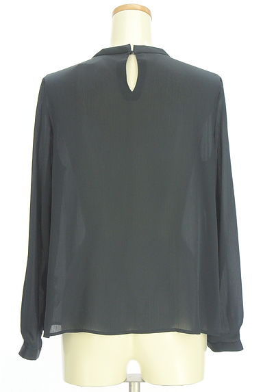 NATURAL BEAUTY BASIC（ナチュラルビューティベーシック）の古着「タックタイ入りピンドット柄シフォンカットソー（カットソー・プルオーバー）」大画像２へ