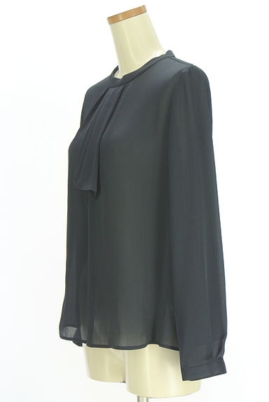 NATURAL BEAUTY BASIC（ナチュラルビューティベーシック）の古着「タックタイ入りピンドット柄シフォンカットソー（カットソー・プルオーバー）」大画像３へ