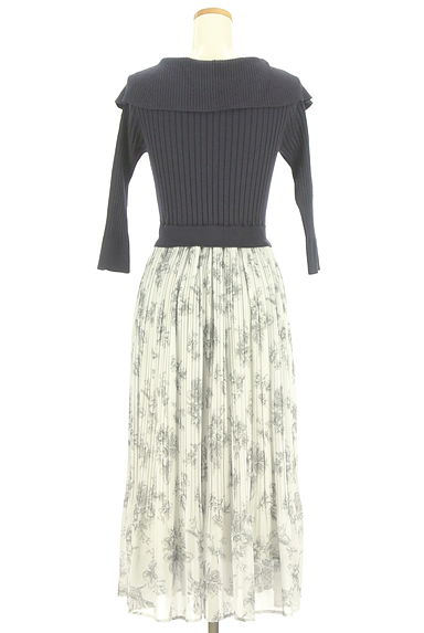 クリックで大画像表示 JILL by JILLSTUART(ジルバイジルスチュアート)の古着「ニット×シフォンロングワンピース(ワンピース・チュニック)」大画像2へ