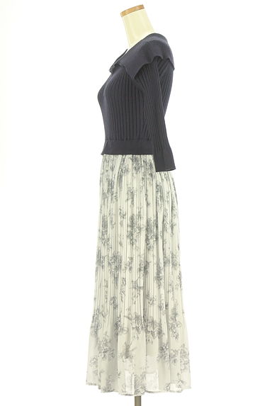 クリックで大画像表示 JILL by JILLSTUART(ジルバイジルスチュアート)の古着「ニット×シフォンロングワンピース(ワンピース・チュニック)」大画像3へ
