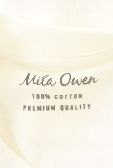 クリックで大画像表示 Mila Owen(ミラオーウェン)の古着「コットン白Tシャツ(カットソー・プルオーバー)」大画像6へ