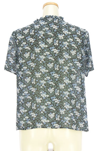 NEW YORKER（ニューヨーカー）の古着「フリルカラー花柄シフォンブラウス（ブラウス）」大画像２へ
