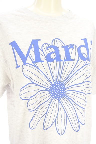 クリックで大画像表示 Mardi Mercredi(マルディメクルディ)の古着「ロゴ&花柄Tシャツ(Tシャツ)」大画像4へ