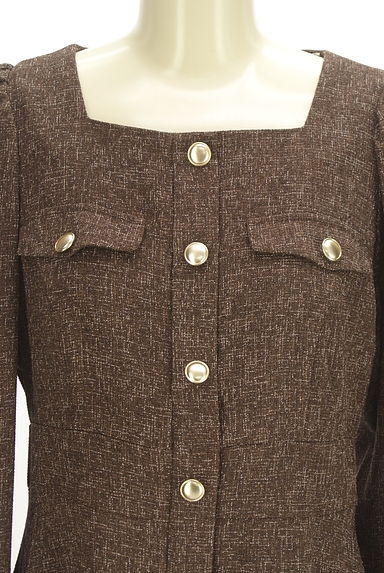 クリックで大画像表示 PROPORTION BODY DRESSING(プロポーションボディドレッシング)の古着「ツイードチェックワンピース(ワンピース・チュニック)」大画像4へ