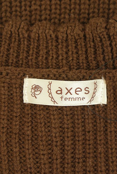 クリックで大画像表示 axes femme(アクシーズファム)の古着「サイドレースアップVネックニットベスト(ベスト・ジレ)」大画像6へ